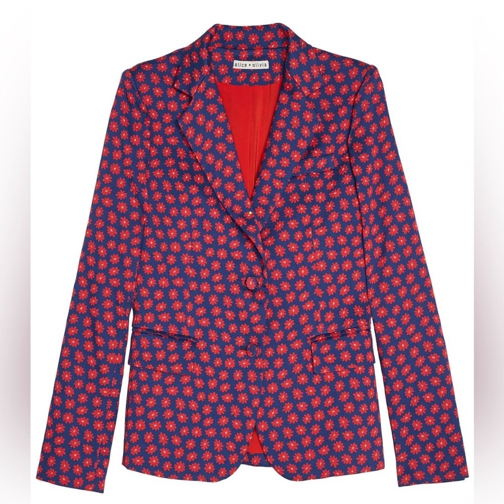 Alice + Olivia ‘Greyson’ Daisy 🌼 Print Blazer - Picture 4 of 7